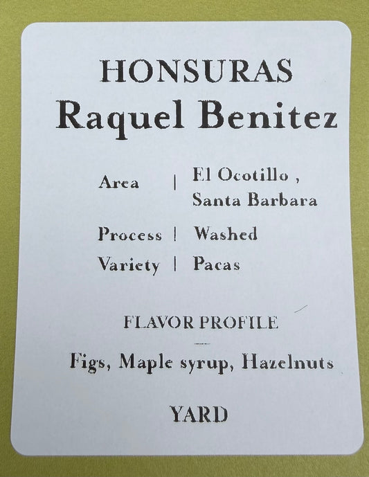 Raquel Benitez / Honduras / Pacas【Light Roast】
