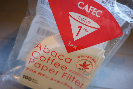 コーヒーフィルター / アバカ 円すい 1杯用 (100枚入) <器具>