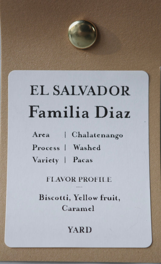 =NEW=  Familia Díaz / EL SALVADOR / 心地良い毎日に寄り添う味わい【Light Roast】